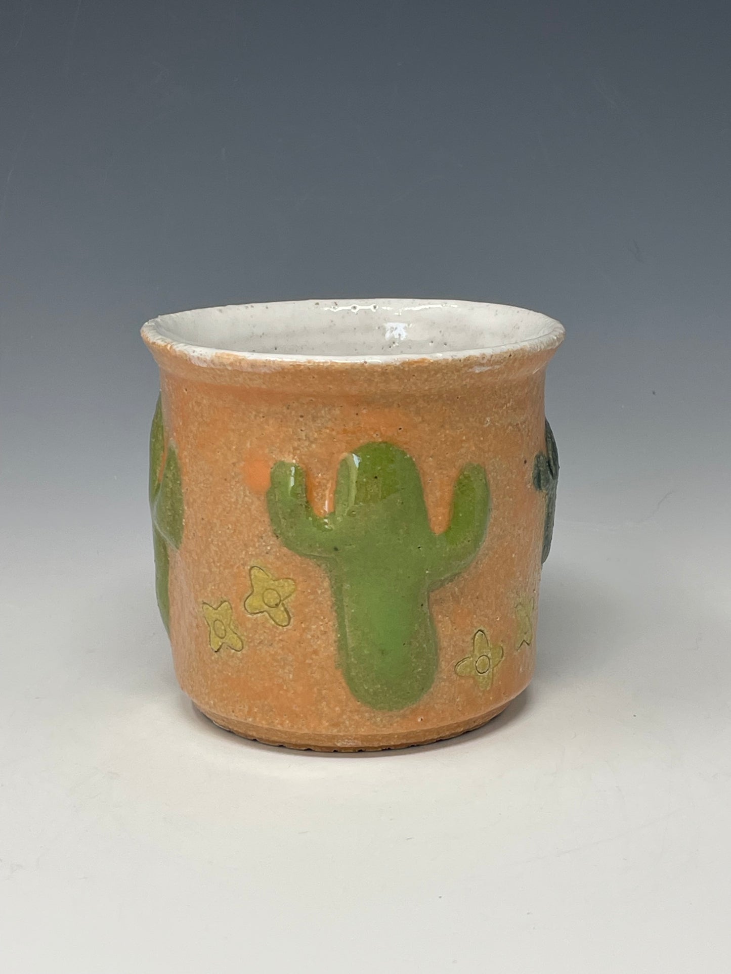 Orange Cactus Planter