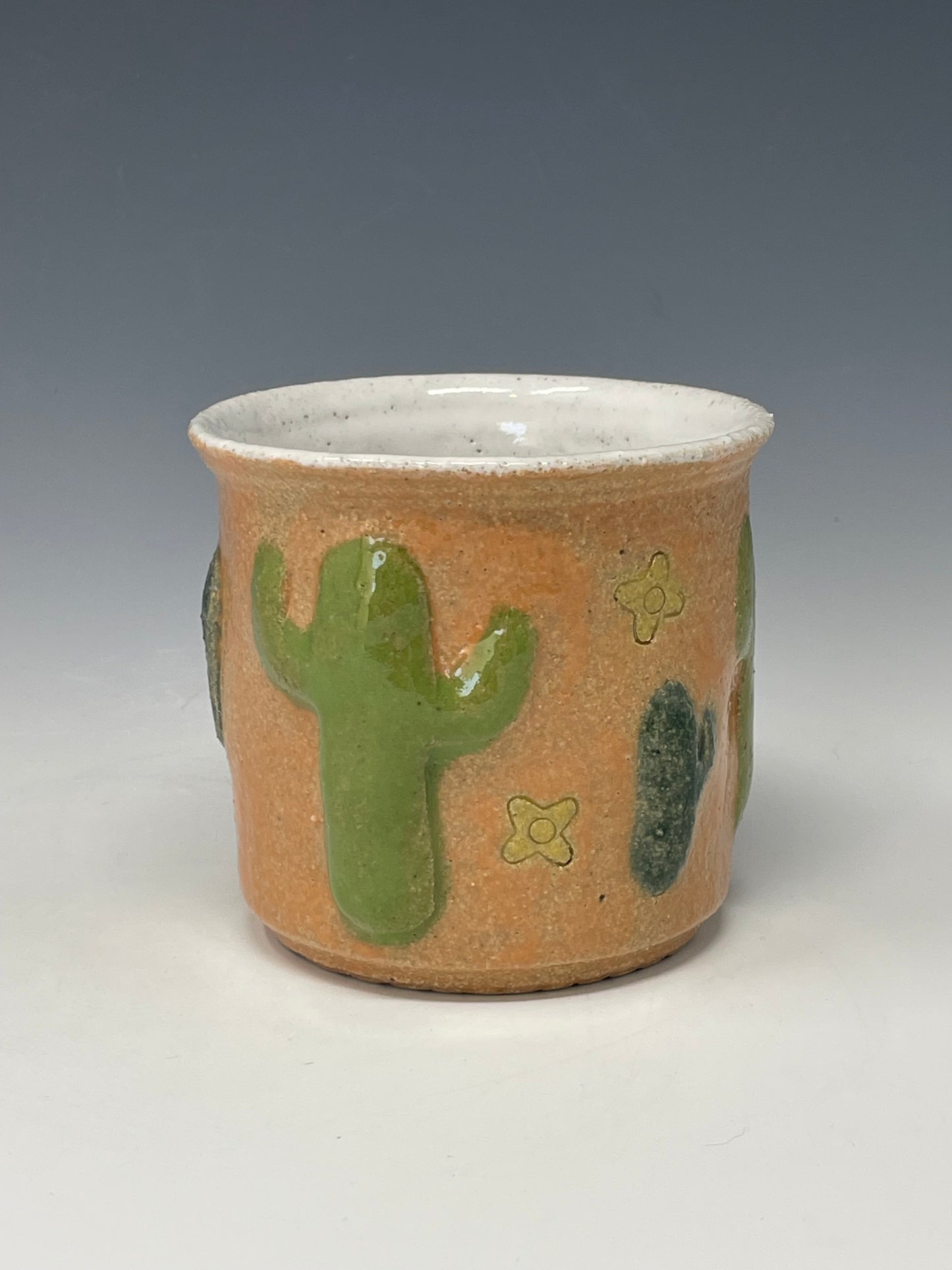Orange Cactus Planter
