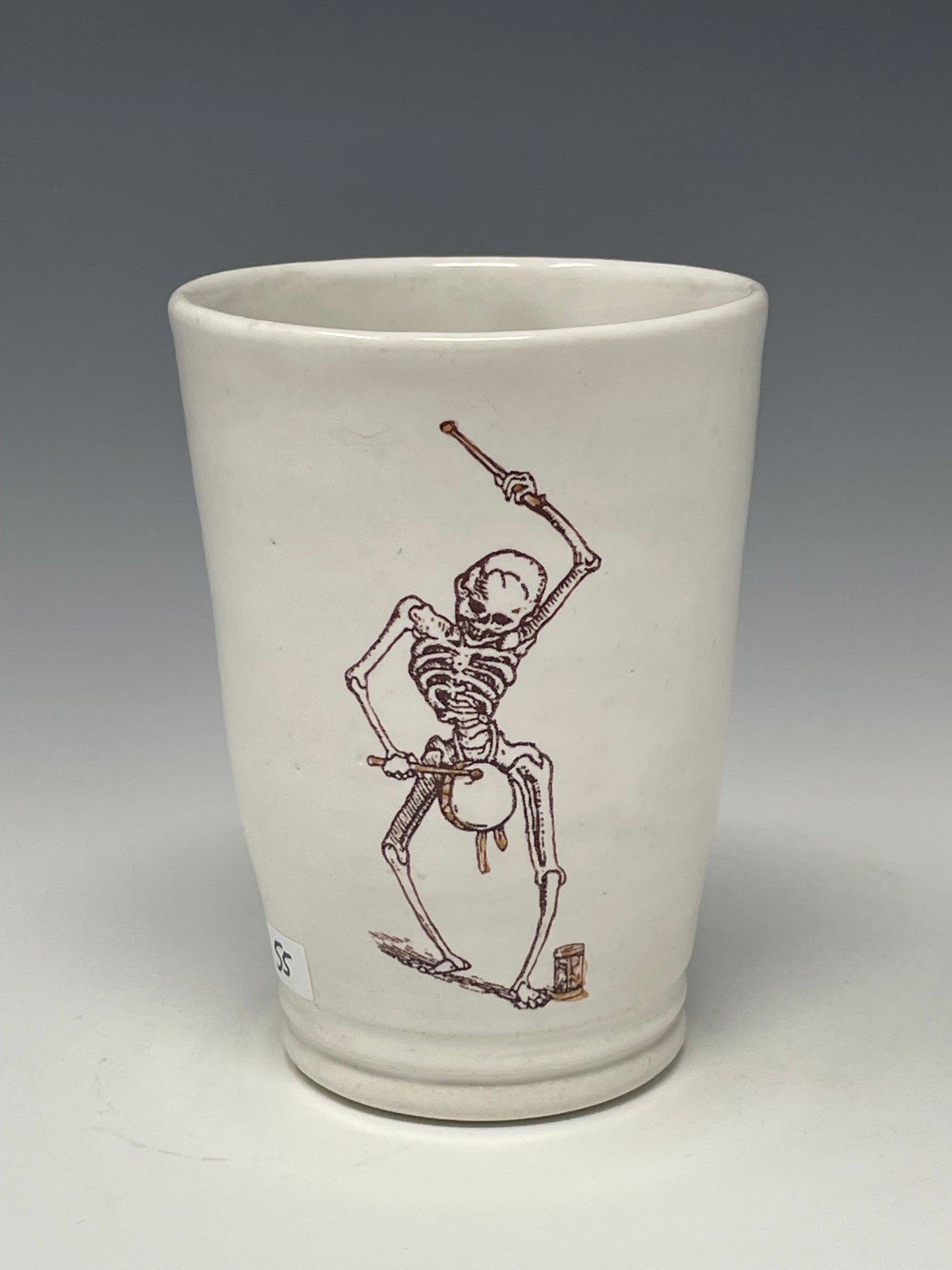 Blue Wrapped Broom man with Drummer