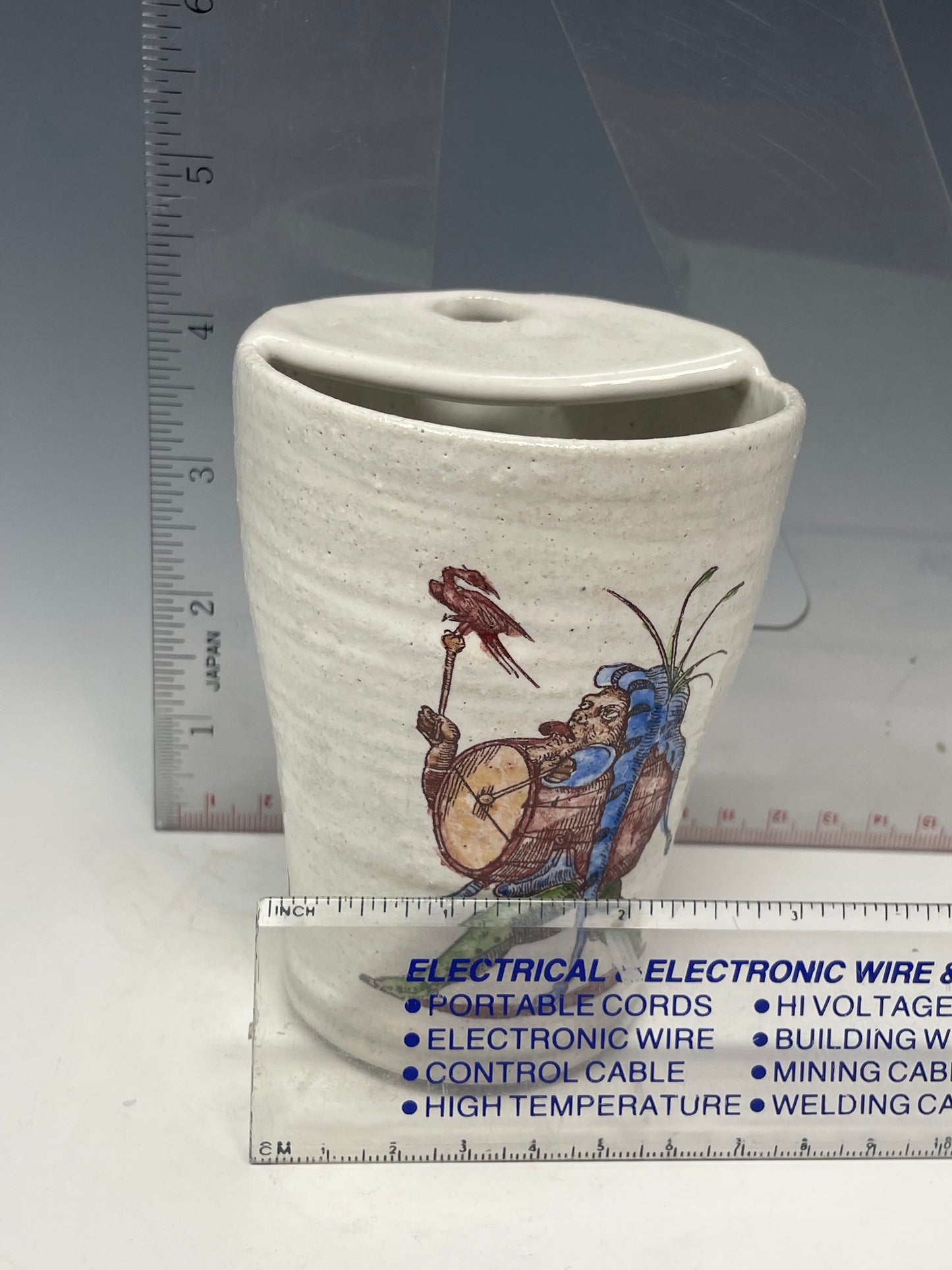 Blue & Green Drummer with Phoenix Travel Mug Sipper