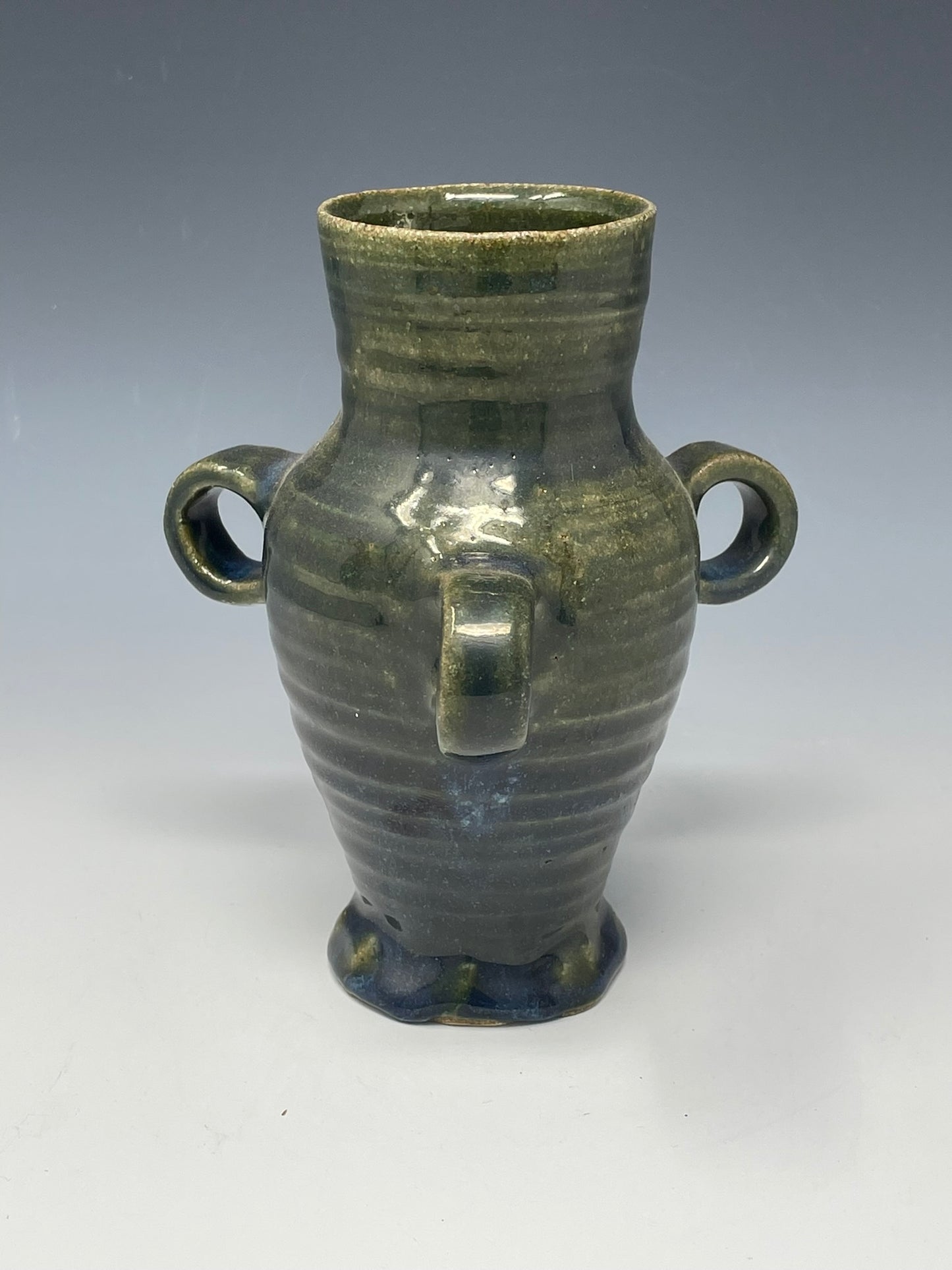 3-Handled Straight Medieval Drinking Jug