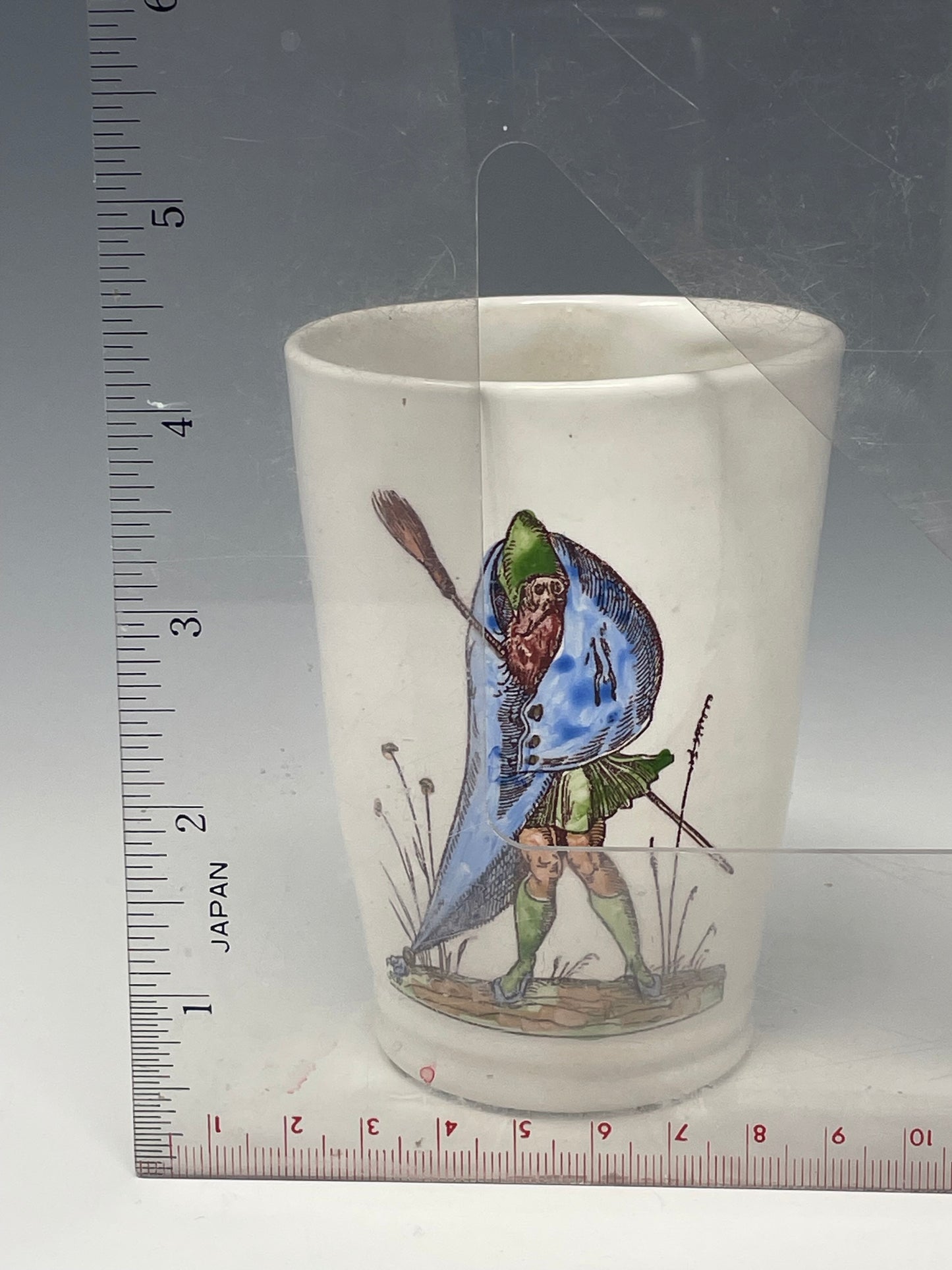 Blue Wrapped Broom man with Drummer