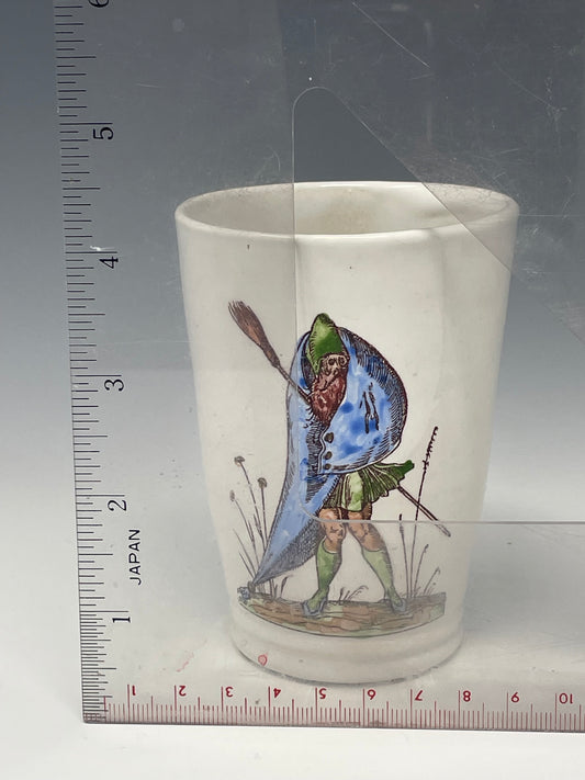 Blue Wrapped Broom man with Drummer