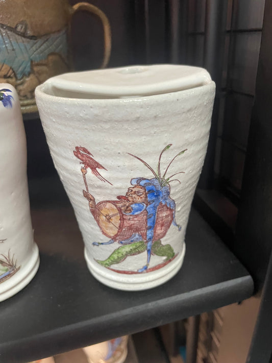 Blue & Green Drummer with Phoenix Travel Mug Sipper