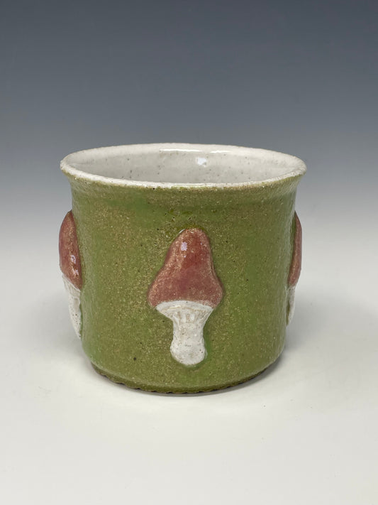 Mushroom on Green Planter