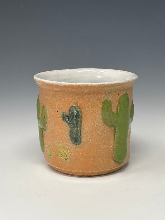 Orange Cactus Planter
