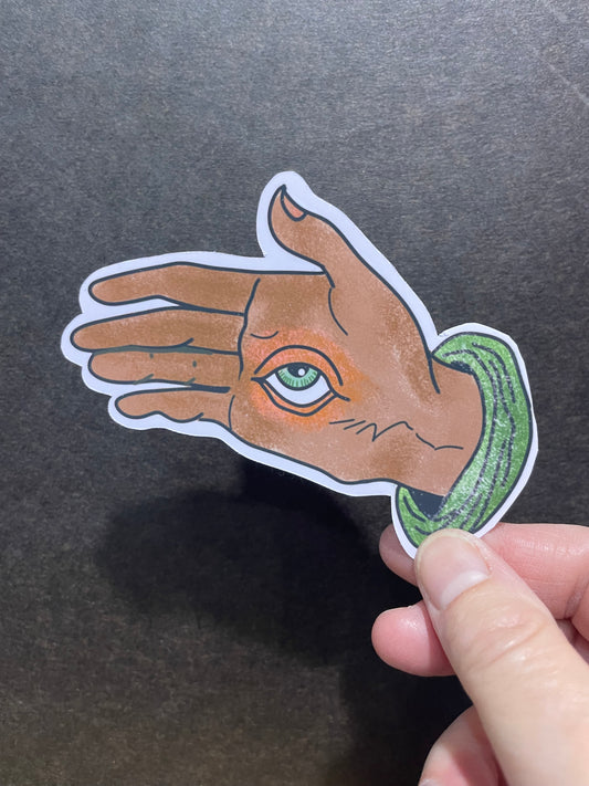 Floating Eye Hand Sticker