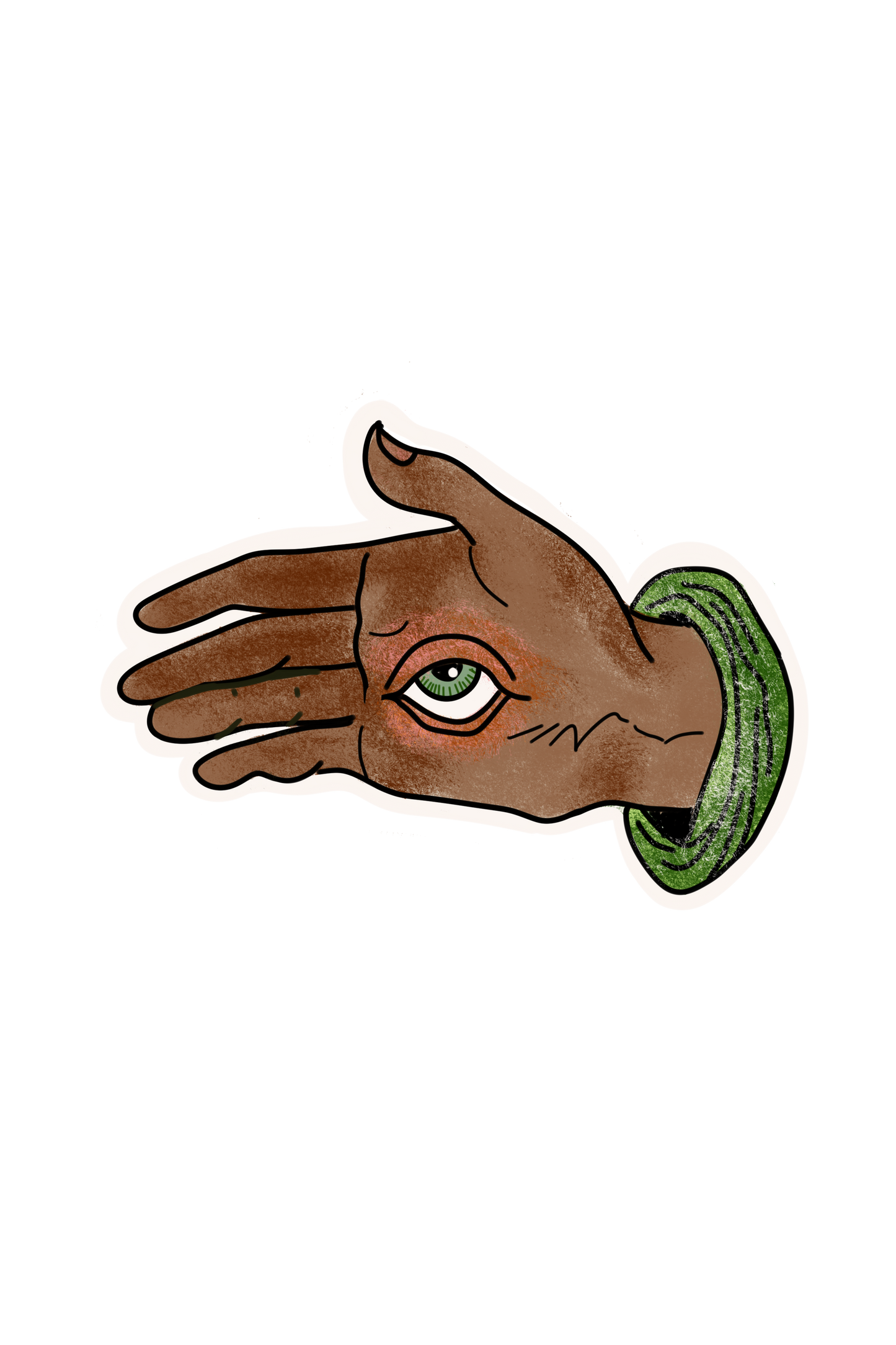 Floating Eye Hand Sticker