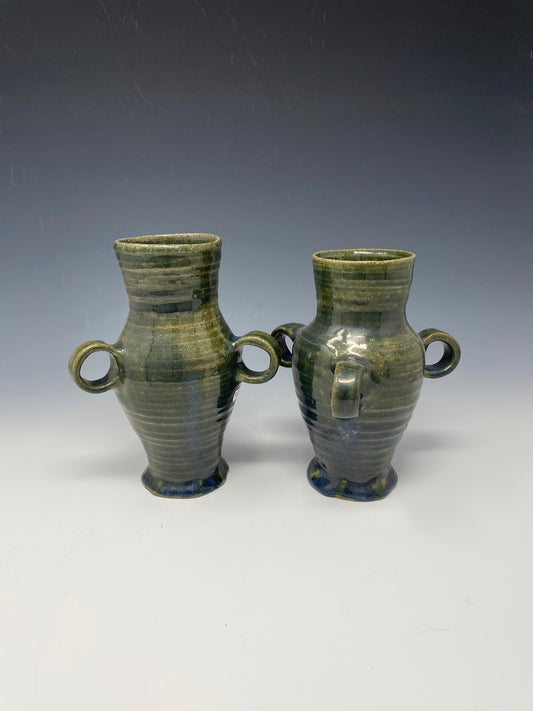 3-Handled Straight Medieval Drinking Jug