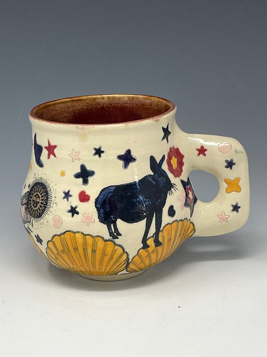 Crazy Shell Collage Animal Mug